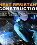 14 Inch Heat Resistant Leather Welding Glove With Kevlar Stitching For Fireplace Grill Fire Pit Campfire Wood Stove 482 Fahrenheit CE Certified MIG Stick Forge Oven Animal Handling shown in use during welding with sparks visible.