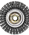 Roughneck Max Stringer Bead Wire Wheel For Weld Cleaning With Steel Fill Four Inch Wheel Pack Of Five Includes UNC Nut