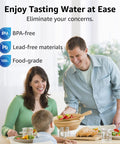 Family enjoying clean water using Brita And Mavea Compatible Water Filter Replacement Pack, NSF Certified 42 And 372, 6 Pack