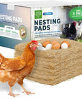 Cozy Egg Nesting Pads For Hens, 8 Pack, 13x13 Inches, chicken coop liners with premium cushioning, eco-friendly aspen material.