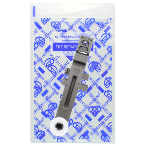 Dishwasher Upper Rack Adjuster And Wheel Assembly Replacement For Easy Height Adjustment And Tilt Fix Fits WPW10571738 AP6023130 PS11756470 Durable Repair Part For Misaligned Racks in packaging, grey color.