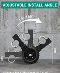 6 Inch Gate Wheel Heavy Duty Caster For Metal Gate Tubes 330 Lb Capacity showing adjustable install angle and mounting setup