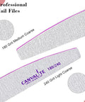 Double-sided nail files 180/240 grit emery boards for shaping natural nails, professional-grade nail file set