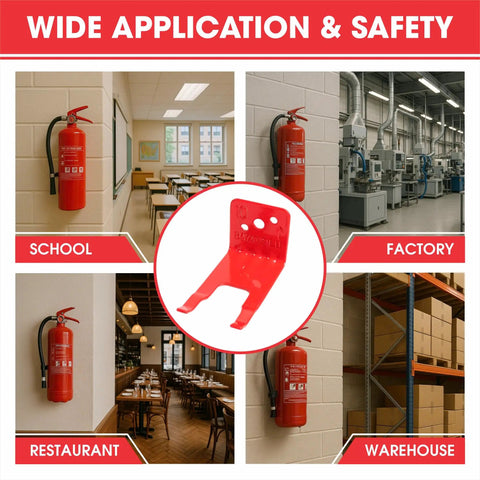 Heavy Duty Fire Extinguisher Wall Mount Bracket With Wide Fork Fits Five To Ten Pound Cylinders No Sweat Setup Rock Solid Holder Must Have Emergency Safety Gear For Every Home And Shop