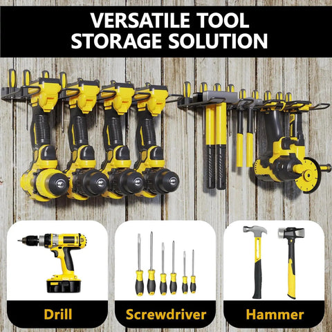 Drill Holder Wall Mount Power Tool Organizer Kit For Cordless Tools With Componentized Storage Plan Garage Storage Rack