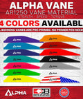 Alpha Vane AR1250 Vane Material display, 14 colors, for AR 1250 Vane 2.8 Inch White 36 Pack Delivers Stealth Speed And Torque
