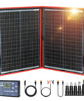 100W Portable Foldable Solar Panel Kit With Separate Controller And Dual USB For RVs Vans Tents And Camping Power Stations Emergency Backup Charge 12V Batteries Monocrystalline Charger