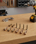 50 Sets Cabinet Door Hinge Repair Screws Kit With Precise Hole Compatibility And Enhanced Thread Grip For Kitchen And Bathroom Cabinets, Durable Metal 1.40x0.70x0.70 cm, Prevents Stripped Threads And Quick Easy Fixes. hinge repair screws, metal, with drill and cabinet hinge