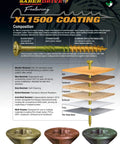 Illustration of Number Nine Two And A Half Inch Tan Exterior Deck Screws With Star Drive XL1500 Coating For Outdoor Projects