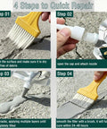4 steps guiding through the use of Knocking Concrete And Asphalt Cracks Right Out With This Self Leveling Driveway Sealer Kit.
