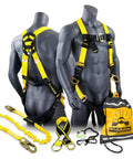Heavy Duty Fall Protection Kit With 3D THUNDER Full Body Harness, 6 Ft Lanyard, Tool Lanyard, Anchor for Construction, Roofing Safety.