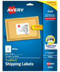 No Sweat Printable Shipping Labels For Your Daily Mail Runs Featuring Smooth Sure Feed Paper And Total True Block Coverage, 3 By 4 Inch Bright White Mailing Sticker Sheets With Heavy Duty Shine, Pack Of 150 in packaging.