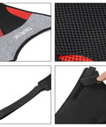 Close-up of Bike Frame Sweat Guard With Dual Layer Sweat Absorbing Net Protects Road And Mountain Bikes From Corrosion During Indoor Trainer Sessions And Home Cycling By Trapping Sweat With Adjustable Fit For Most Frames.