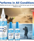 Silicone Airsoft Lubricant With Needle Oiler 6 oz Chamber Lube showing all-temperature performance