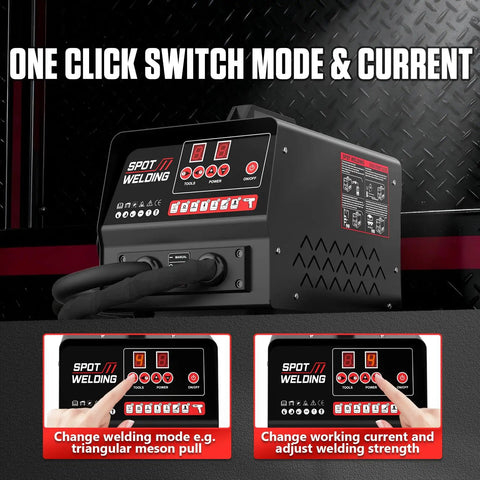 Beast Grade Stud Welder Dent Repair Kit With 4200A Auto Body Welding Power showing controls and display