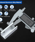 8 Sets Sliding Window Locks With Aluminum Security Door Window Stoppers with caliper showing thickness