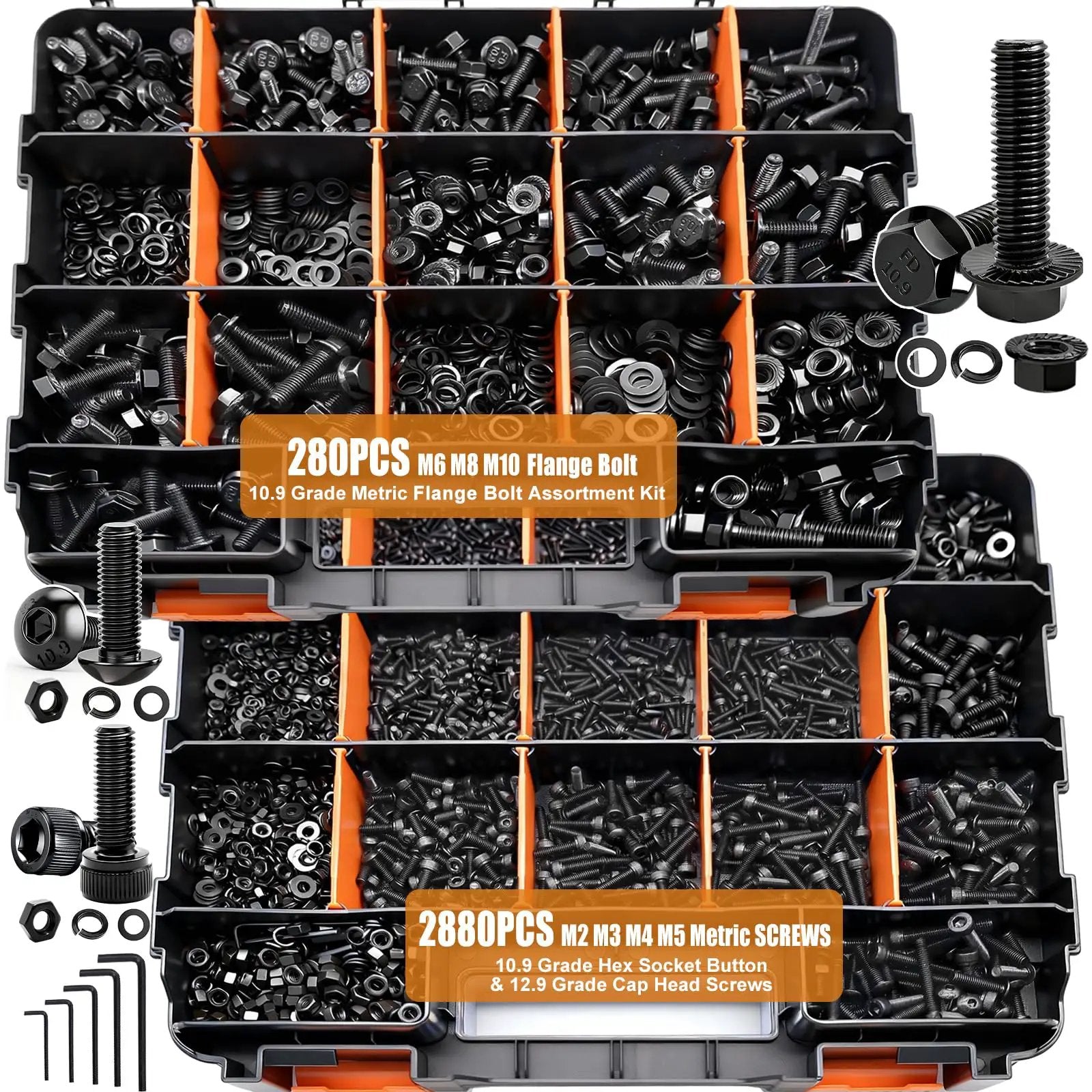 Bolt Kit Heavy Duty 3160Pcs Metric Bolts & Nuts Kit 🔧