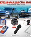 Beefy 3500 Lb Electric Boat Winch 12V DC With Remote Control And Hand Crank Portable Waterproof Reversible Trailer Winch For Boats Perfect For Small To Mid Size Boats Weatherproof Housing Smooth Operation Remote And Manual Crank Power In Freewheel, wireless and wired controls