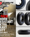 Thorn Resistant 4.10/3.50-4 Inner Tubes 2 Pack Built Tough Replacement For Wheelbarrows Lawn Mowers Hand Trucks And More 4 Inch Rims With Bent TR-87 Valve Stem