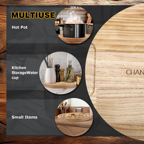 Two Pack 10.8 Inch Tabletop Fire Pit Mats Set For Solo Stove Mesa And Mesa XL Heat Resistant Pine Wood Mats multiuse