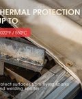 Heavy Duty Fiberglass Welding Blanket 2 Pack 4x6Ft Fireproof Insulation Mat One Third Inch Thick With Grommets For Welding And Grillin Heat Shield And Thermal Barrier providing thermal protection up to 1022°F