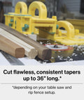 Slick Microdial Tapering Jig For Hella Precise Table Saw And Band Saw Angles With Smooth Adjustments, showcasing wood pieces ready for tapering.