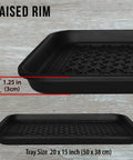 Two Pack Boot Tray Organizer For Shoes And Boots 20 By 15 Inches Heavy Duty Flex Plastic With Contoured Inner Reinforcement