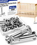 Badass 304 Stainless Steel M4 X 20mm Barrel Nut And Bolt Kit With Hex Socket Binding Screws Flat Head Hex Cap Screws Plus Allen Wrench displayed with a crib.