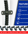 1/2 Inch Diameter 25 Foot Black Extra Flexible PVC Electrical Conduit Kit with 7 Straps for Secure Installation