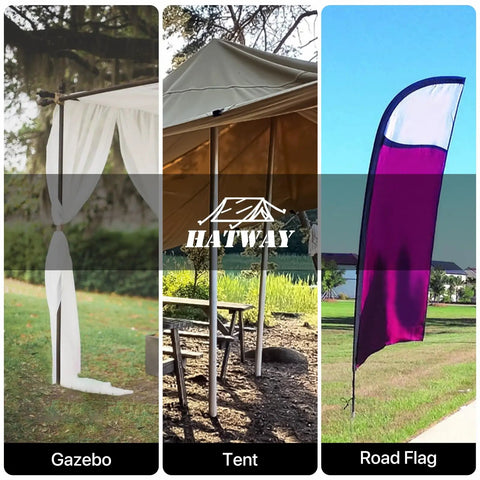 Heavy Duty Canopy Water Weights 88 Lbs Set Of 4 Will Not Blow Away shown with gazebo, tent, and road flag setup