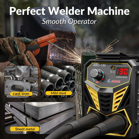 Various welding materials with MMA Arc Welder 110/220V With Lift TIG Option, 200A Stick Welder With IGBT Inverter, Digital LCD Display