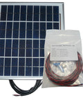 Heavy Duty Freeze Resistant Hybrid Solar Water Heater Kit Featuring Four High Output Panels showing solar panel and electrical kit components.