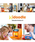 Kid Safe Mini 3D Printer with Enclosed Design, One Click Printing, WiFi and App Control in a family setting.
