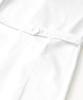 Back view of Unisex Knot Button Lab Coat Blazer in White X Small, showing durable fabric and detail of knot-button closure.