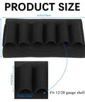 8 Round Tactical Shotgun Shell Holder for Buttstock 12 Gauge 20 Gauge Ammo Carrier with Eight Hole Design size chart