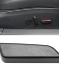 Seat Adjuster Button Cover For Tesla Model 3 And Model Y Front Passenger Side Forward Button Replacement For 2017 2018 2019 2020 Two Styles Included Easy Install For Quick Fit shown near seat