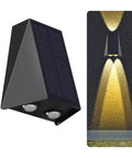 Solar Powered Up Down Wall Lights Dusk To Dawn Outdoor Flood Lights Sconce For Backyard Deck Fence Shed Waterproof Outdoor Lighting Fixture Energy Efficient All Night Performance No Wiring Required