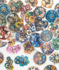 Dope Steampunk Gear Sticker Set 50pc For Journaling And Scrapbooking, Vintage Clockwork Gears And Resin Elements, Waterproof