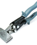 Pro Grade Heavy Duty 3-Inch Straight Handle HVAC Hand Seamer With 3-1/4-Inch Jaw showing cushioned grips for comfort and control.