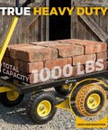 Heavy Duty Steel Garden Cart For Yard And Farm With Removable Sides That Converts To Flatbed 1000 lb Load Capacity transporting bricks