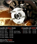 Front Wheel Hub Bearing Assembly 5 Lug Fits Nissan Altima 2007-2018, Maxima 2009-2021 close-up view showing axle teeth and flange