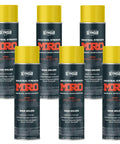 Industrial High Solids Spray Paint Ryder Yellow 16 Ounce Cans Pack Of 6 Heavy Duty Enamel front view