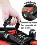 4400 Lb Hydraulic Off Road Floor Jack With Big Wheels For Trucks SUVs And ATVs, dual piston quick lift fabric handle detail