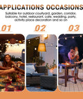 Outdoor settings using 100 Pack LED Replacement Bulbs For Outdoor String Lights No Fuss Easy Install Shatterproof Waterproof Plastic Filament Bulbs With E26 Base Warm White Vintage Patio Lighting 110V Clear Bulbs