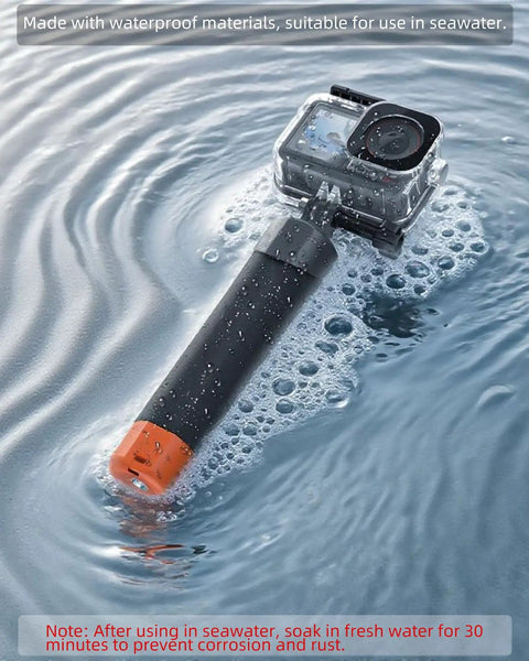 Waterproof Housing With Floating Hand Grip For Action Cameras 5 Pro 4 3 And Xtra Edge Series Top Pick Underwater Kit on water