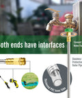 304 Stainless Steel Garden Hose 20 Ft with Female To Male Metal Connector No Leakage Both Ends Have Interfaces