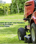 Heavy Duty Idler Pulley Replacement Built Rock Solid For Slick Bearing Spin And Grind Ready Performance Straight Drop In Fix Compatible With Craftsman Lawn Riders And Yard Tractors Oem Part 173437 mounted on a red lawn tractor.