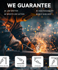 Welder using Pro Grade MIG Welding Wire ER70S-6.030 Inch (0.8mm) Copper Coated Mild Steel in action with low spatter