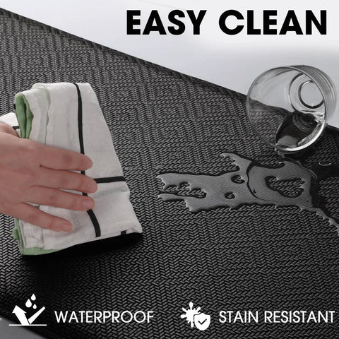 Comfy Cushioned Anti Fatigue Kitchen Mat For Standing Long Shifts Water Resistant Non Slip Floor Rug Desk Mat cleaning demo