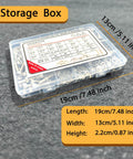 304 Stainless Steel Hex Socket Cap Bolts And Nuts Set, 1160 Piece M3 To M6 Metric Hardware With Flat And Lock Washers in storage box